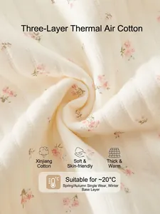 Gesteppter Baby-Einteiler aus weicher Thermo-Baumwolle für Wärme im Herbst und Winter