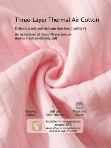 Pink quilted cotton infant bodysuit made of soft Xinjiang cotton for 20 degrees Celsius