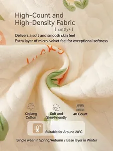 Micro shot of 40S high density cotton quilted fabric with floral lucky print