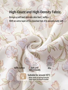 Floral 100% cotton baby romper made of 40s high-density soft fabric for spring