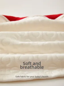 Macro shot of breathable quilted cotton fabric texture for baby thermal clothing