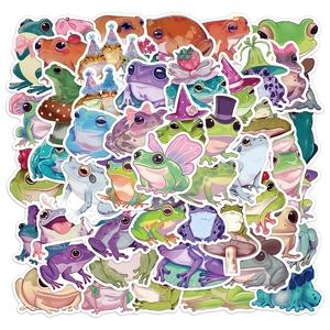 Waterproof Cartoon Frog Stickers Vinyl Decals For Luggage Laptop Skateboard Helmet Cute Animal DIY Decoration Stickers