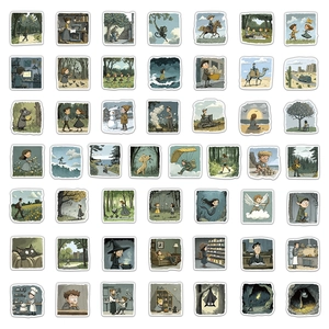 50 pieces of waterproof cartoon fantasy stickers for DIY journals and laptop decoration