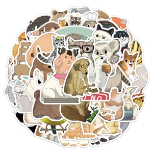 Süße Cartoon Tier Aufkleber Decals PVC Wasserdicht Lustige Tiere Für Koffer Laptop Helm Wasserbecher Gitarre DIY Dekoration