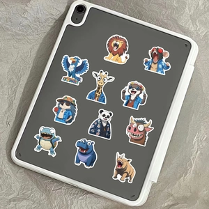 50 pieces of waterproof blue cartoon animal stickers on a tablet case decoration