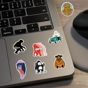 Waterproof Bigfoot cartoon stickers set for decorating laptop, guitar and skateboard