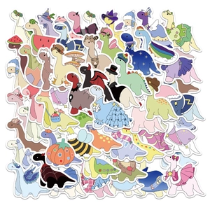 Cute Cartoon Dinosaur Stickers Waterproof PVC Decals For Kids DIY Laptop Scrapbook Luggage Reward Stickers Stationery