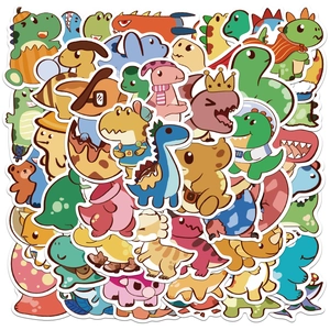 Cute Cartoon Dinosaur Waterproof PVC Decals For Kids DIY Scrapbook Laptop Stationery Decorative Matte Printing Stickers