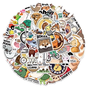 Varietà di adesivi impermeabili con animali a cartoni animati con capibara e shiba inu
