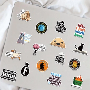 50 pieces of funny meme cartoon stickers for laptop and skateboard waterproof vinyl decals