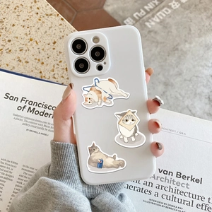 50 pieces of cute hand-drawn cartoon cat waterproof stickers for phone and laptop decoration