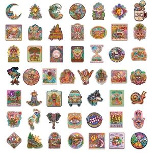 Set of 50 waterproof outdoor camping aesthetic stickers for luggage and travel gear