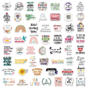 Pack de 55 autocollants espagnols motivants et imperméables pour ordinateurs et DIY