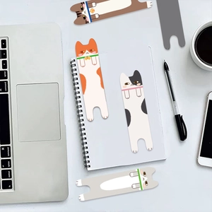 30 pack of cute cartoon cat bookmarks featuring colorful kitty designs for reading