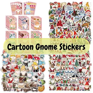 Cute cartoon gnomes stickers set for scrapbooking and DIY crafts decoration