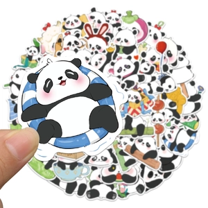Lot de 50 autocollants panda mignons pour déco d'ordinateur et coques de téléphone étanches