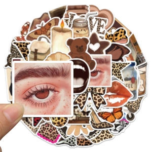 50pcs sexy leopard girl stickers for laptops water bottles and skateboards decoration
