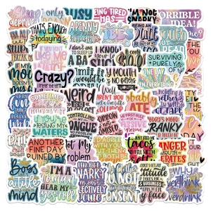 Sarcastic Quotes Stickers Waterproof PVC Vinyl Decals For Laptop Suitcase Tablet DIY Decoration Stickers Set