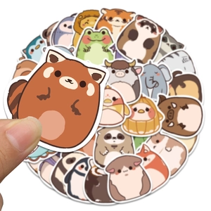 50 pieces of cartoon plush animal stickers including panda and tiger for kids decoration