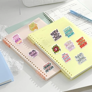 Set of 50 waterproof sarcastic cartoon stickers for laptop and travel luggage decor