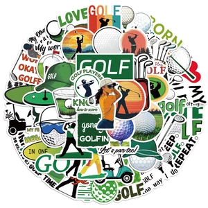 Golf Theme Waterproof PVC Stickers For Laptop Skateboard Luggage Water Bottle Sports Graffiti Decals For Adults Teens
