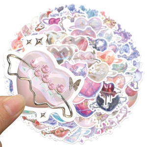 60pcs Korean style dream rose heart stickers for DIY phone case and planners