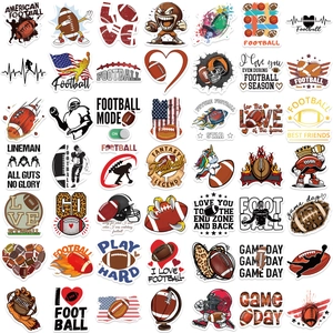 Lot de 50 autocollants de football américain pour décorer ordinateurs et skateboards