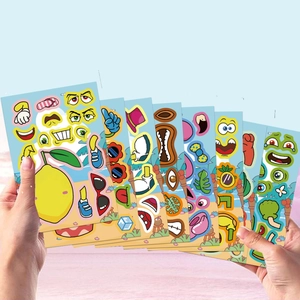 8 sheets of DIY summer beach theme stickers for children creative craft activities