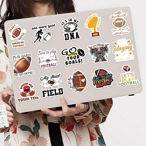 50 autocollants de football américain en vinyle pour ordinateur et skateboard