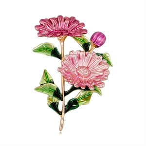 Elegante Spilla Floreale a Margherita in Smalto per Donna Stile Coreano Spilla a Fiore in Lega per Cerimonia di Matrimonio Accessori Abbigliamento