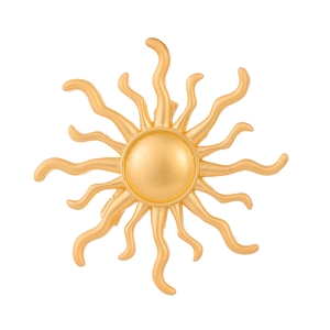Vintage European Sunflower Brooch For Women Men Gold Silver Plated Zinc Alloy Sun Shape Coat Suit Pin Fashion Jewelry