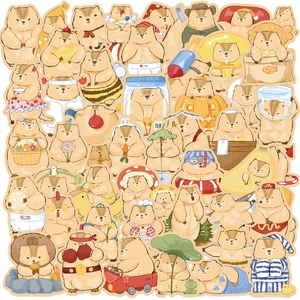 Autocollants en PVC Imperméables Marmotte Quokka Mignons pour Scrapbooking Bricolage Journal Autocollants Décoratifs pour Ordinateur Étui Téléphone Tasse Enfants Adultes