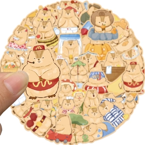 Lot de 50 autocollants marmotte en PVC pour décoration DIY et scrapbooking