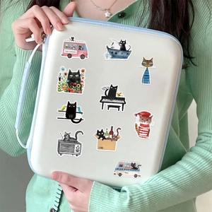 Set di 50 adesivi artistici per gatti per decorare laptop, chitarre e skateboard