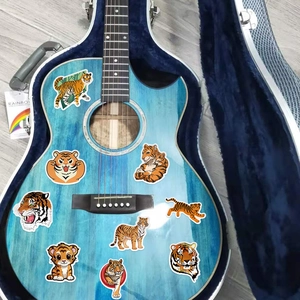 50 pieces of waterproof tiger cartoon animal stickers for guitar and laptop decoration