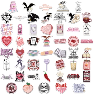 52PCS waterproof Bookish stickers for readers with romance and dragon themes for Kindle