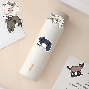 Set di 50 simpatici adesivi per gatti per bottiglie d'acqua e laptop decor
