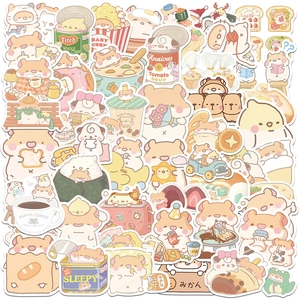 Autocollants Hamster Dessin Animé Mignon Décalcomanies Décoratives en PVC Imperméable pour DIY Scrapbook Ordinateur Portable Valise