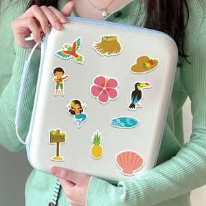 50pcs Hawaii tropical summer waterproof stickers for laptop and luggage decor