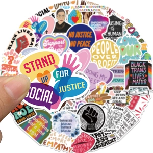 Set mit 50 Social Justice Aufklebern wasserfest zu Bürgerrechten und feministischen Themen