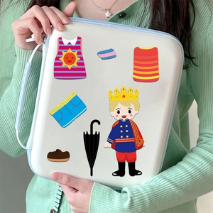 Jeu de stickers magnétiques éducatifs pour enfants avec figurine de prince et habits