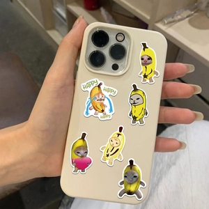 Süße Cartoon Bananenkasten Aufkleber Set für DIY Handyhüllen und Laptop Deko