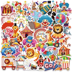 Carnival Circus Theme Cartoon Graffiti Stickers Waterproof PVC Decals For Laptop Luggage Water Bottle DIY Decoration