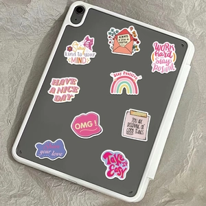 Lot de 50 autocollants de motivation roses sur coque de tablette pour décoration DIY