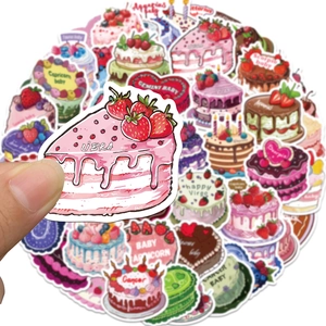 50 pieces of waterproof cartoon zodiac cake stickers for journals and laptops