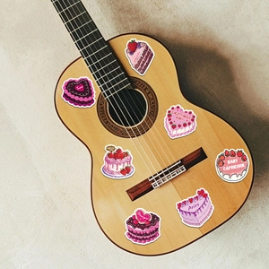 50pcs waterproof cartoon zodiac cake stickers for guitar and laptop decoration