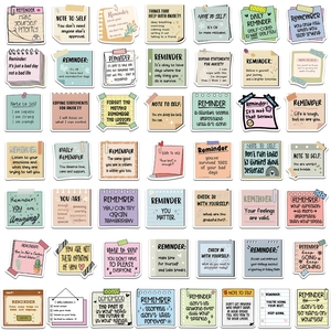 Lot de 50 autocollants de rappel étanches pour ordinateur et scrapbooking DIY