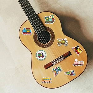 56Pcs waterproof cartoon train stickers set for DIY luggage and laptop decoration