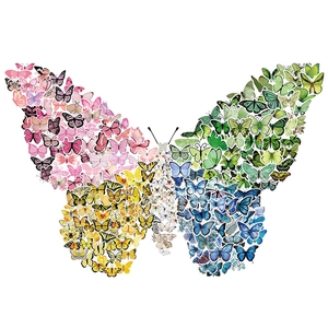 Aesthetic Butterfly Stickers Waterproof PVC Decals For Hand Account Scrapbooking DIY Laptop Phone Case Korean Style Decorative Sticker Pack
