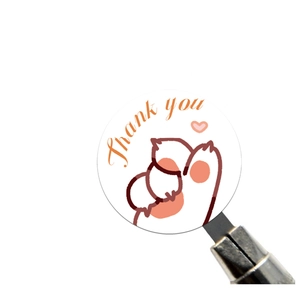 500pcs roll of cute cat paw thank you stickers for gift sealing and decoration